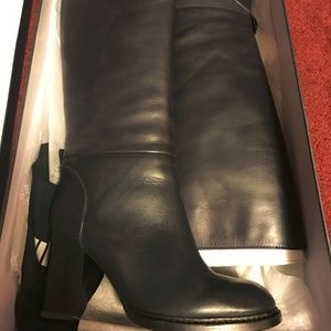 Jil Sander Size 38 Black Knee High Boots